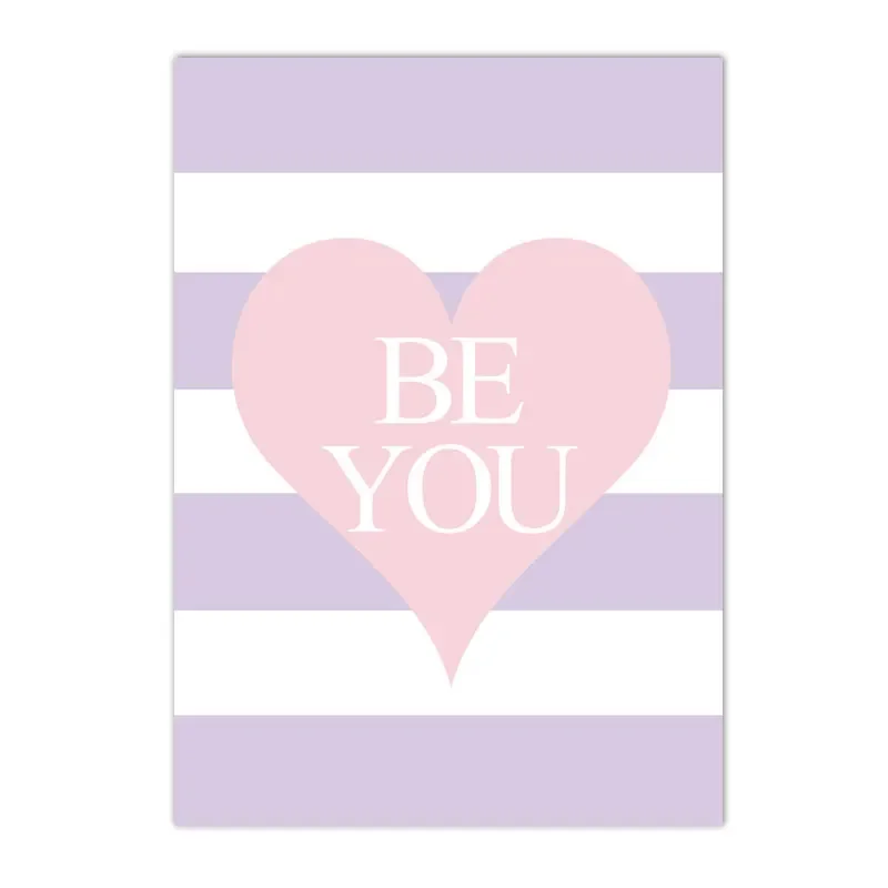 Baby Nursery Quotes - Pink Unicorn Rainbow Love Heart Quotes