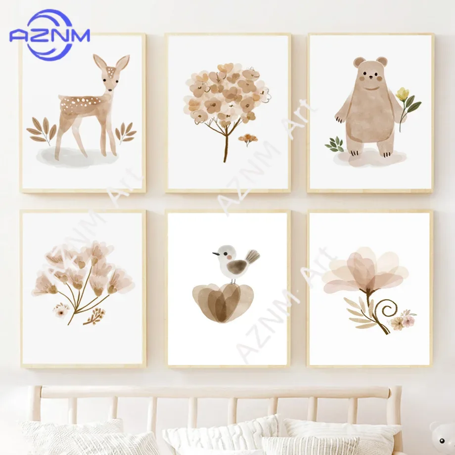 Baby Nursery Gender Neutral - Boho Nursery Wall Art Canvas -