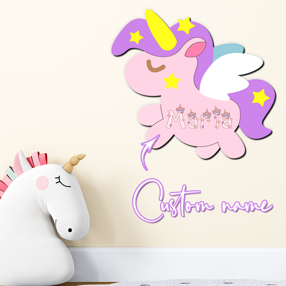 Custom Unicorn Wooden Name Sig - đánh giá và giá Baby Nursery Wall