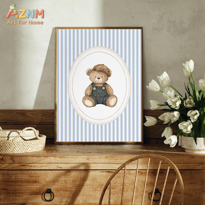 Watercolor Teddy Bear Nursery  - đánh giá và giá Baby Nursery Set Furniture