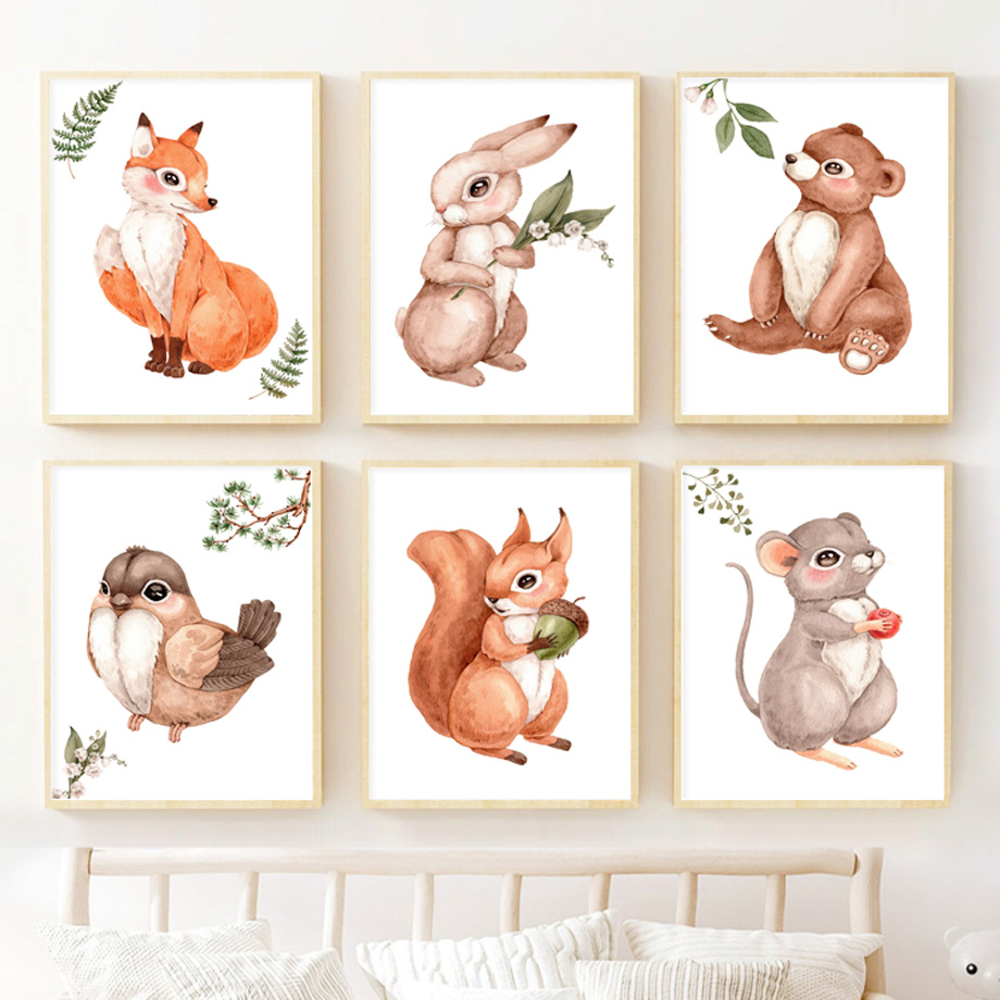 Watercolor Woodland Animal Nur - đánh giá và giá Baby Nursery Gender Neutral