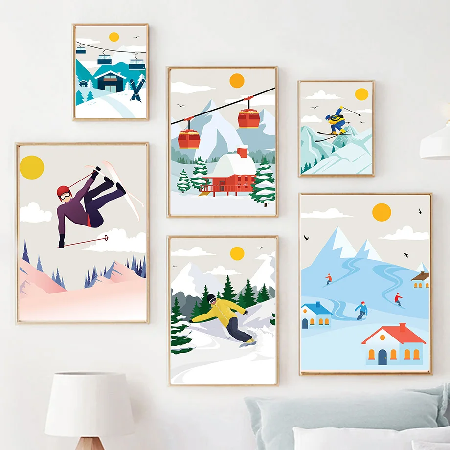 Minimalist Snow Mountain Canva - đánh giá và giá Baby Nursery Mountain Theme