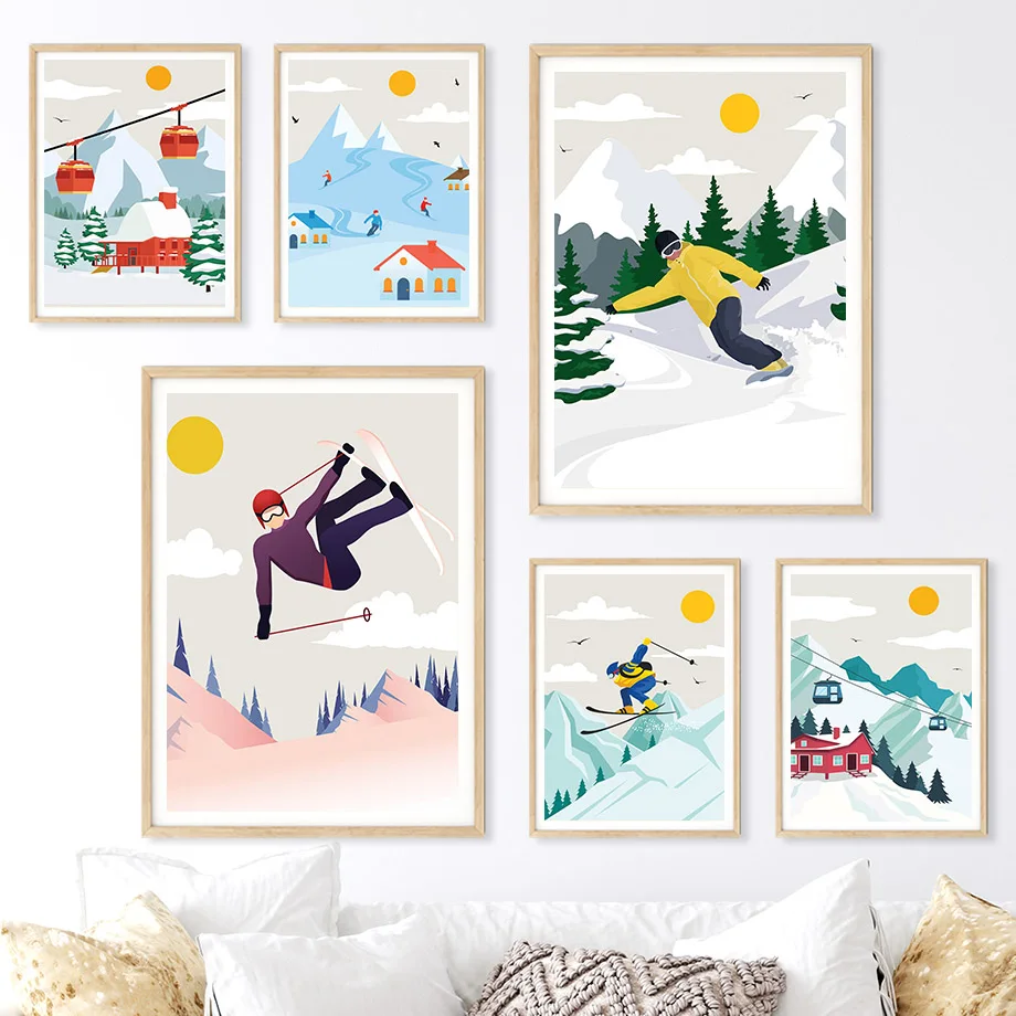 Minimalist Snow Mountain Canva - đánh giá và giá Baby Nursery Mountain Theme