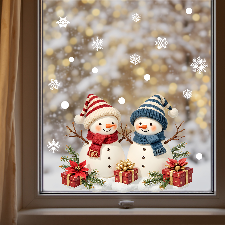 ​Christmas Window Stickers Sno - đánh giá và giá Wall Decal Nursery