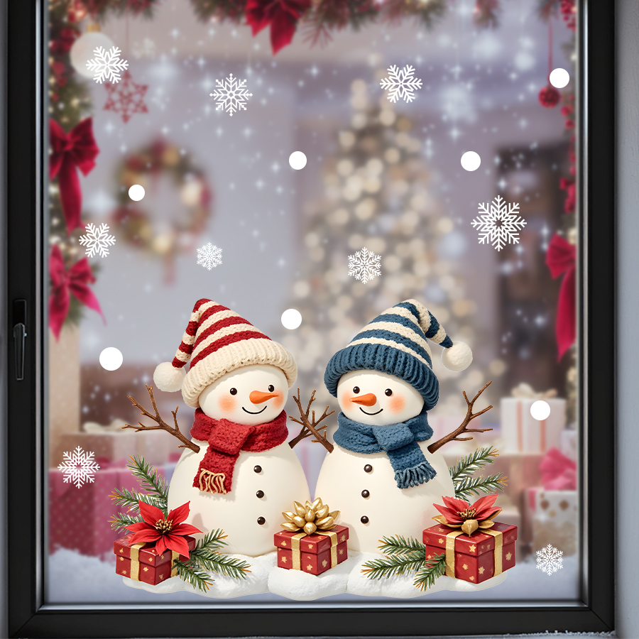 ​Christmas Window Stickers Sno - đánh giá và giá Wall Decal Nursery