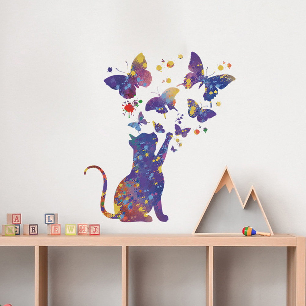 2 Sheets Cat Decal for Wall Bu - đánh giá và giá Wall Decal Nursery