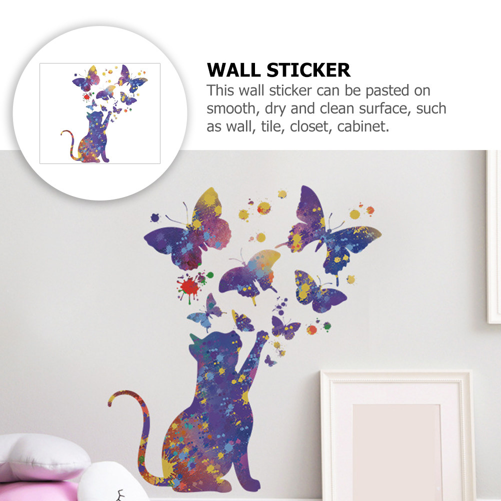 2 Sheets Cat Decal for Wall Bu - đánh giá và giá Wall Decal Nursery