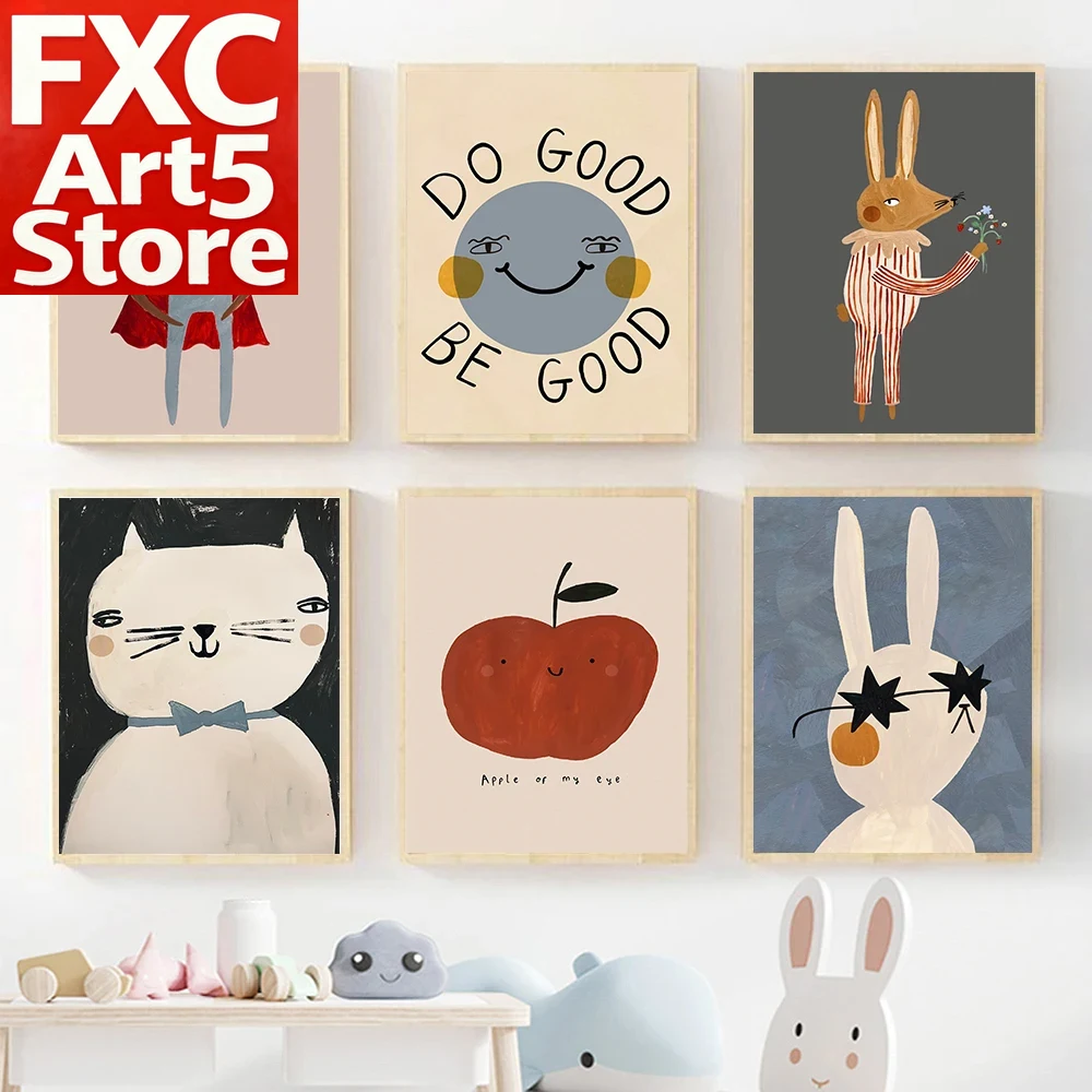 1PC Frameless Funny Cartoon Ra - đánh giá và giá Baby Nursery Quotes