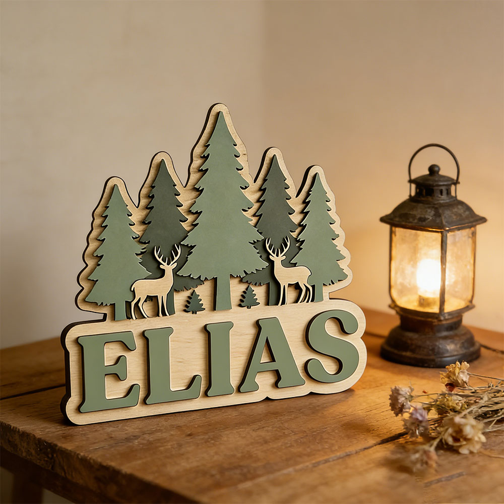 Custom Forest Elk Pine Tree Na - đánh giá và giá Baby Nursery Mountain Theme