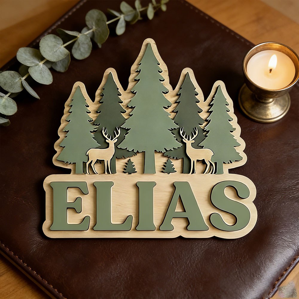 Custom Forest Elk Pine Tree Na - đánh giá và giá Baby Nursery Mountain Theme