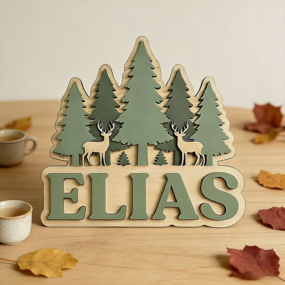 Custom Forest Elk Pine Tree Na - đánh giá và giá Baby Nursery Mountain Theme