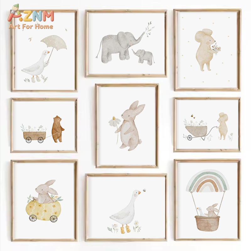 AZNM Watercolor Neutral Baby A - đánh giá và giá Baby Nursery Gender Neutral