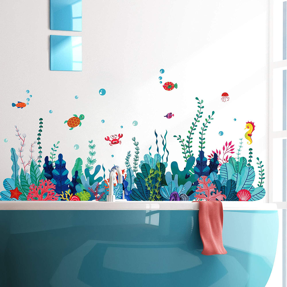 Large Under The Sea Grass Wall - đánh giá và giá Baby Nursery Under The Sea