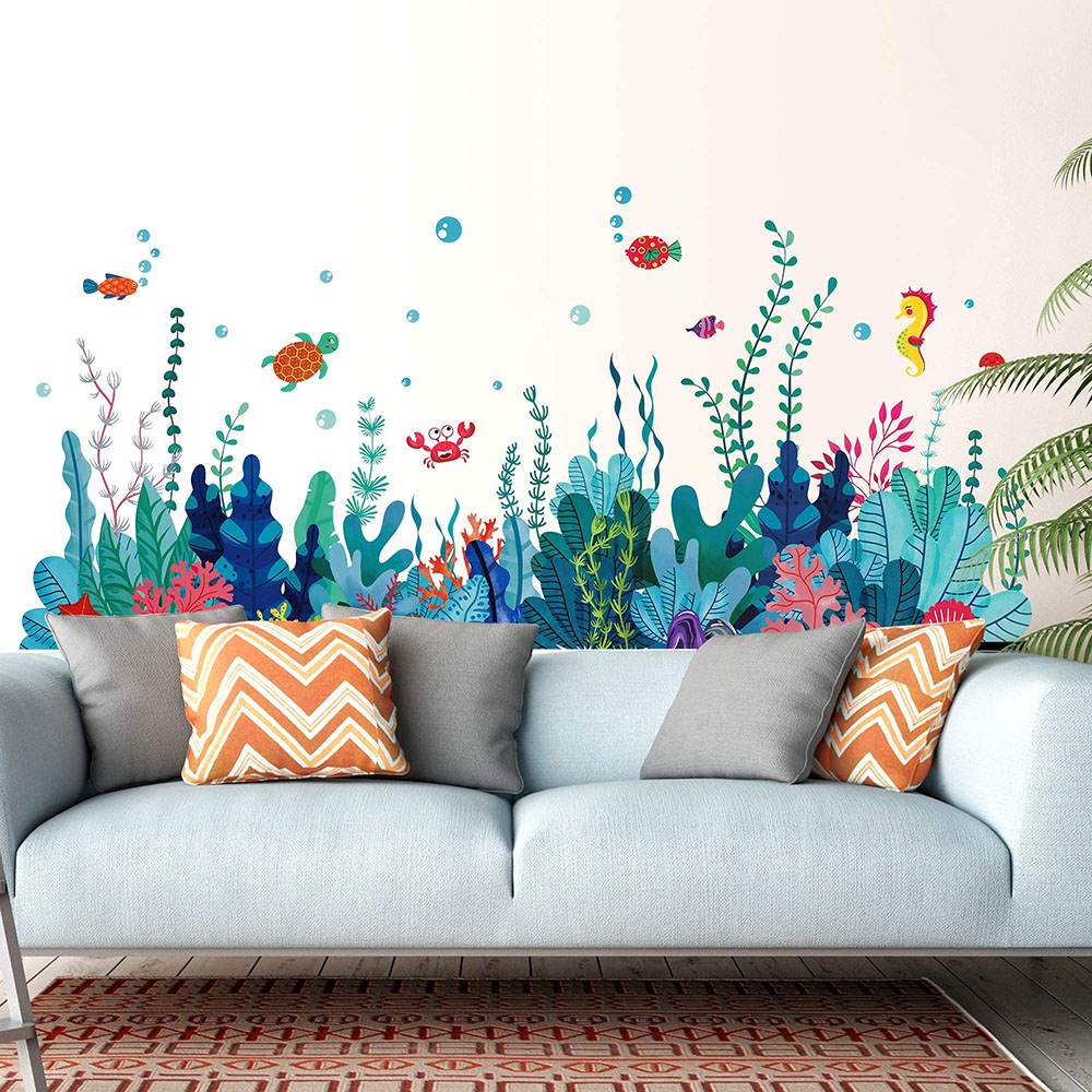Large Under The Sea Grass Wall - đánh giá và giá Baby Nursery Under The Sea