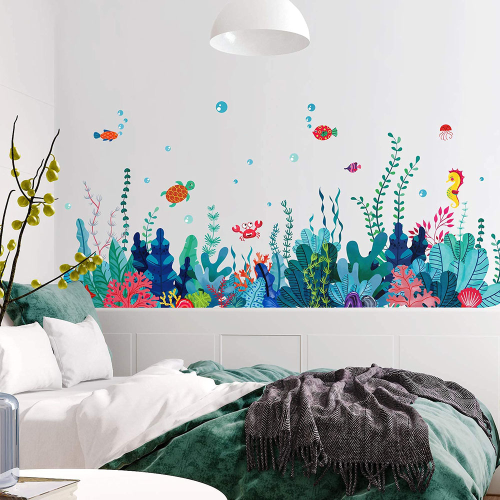 Large Under The Sea Grass Wall - đánh giá và giá Baby Nursery Under The Sea