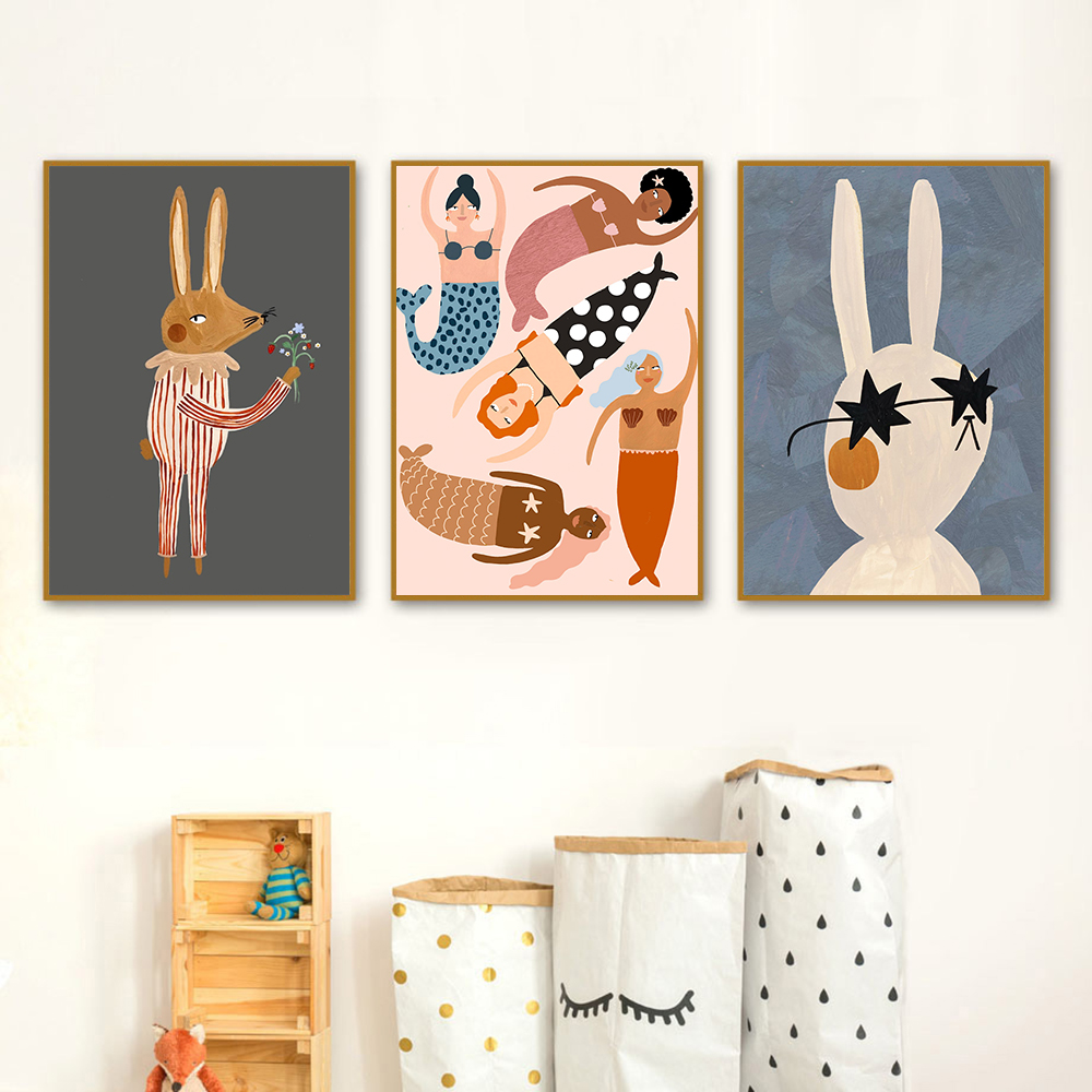 1PC Frameless  Funny Cartoon R - đánh giá và giá Baby Nursery Quotes