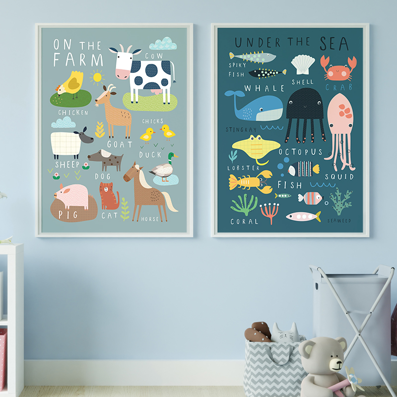 Under The Sea Print On The Far - đánh giá và giá Baby Nursery Under The Sea
