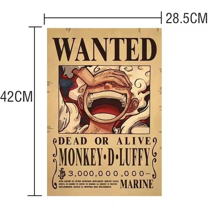 Anime One Piece Bounty Wanted  - đánh giá và giá Wall Decal Nursery