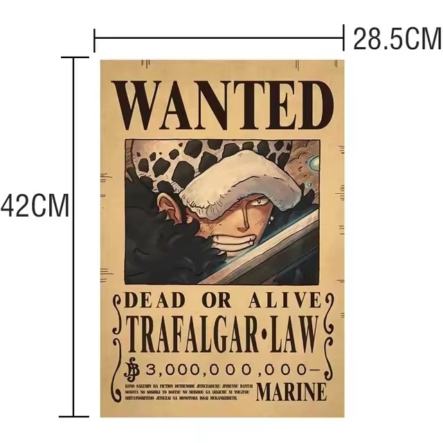 Anime One Piece Bounty Wanted  - đánh giá và giá Wall Decal Nursery