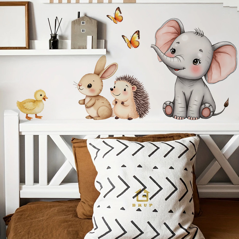 Cartoon Animal Wall Sticker -  - đánh giá và giá Baby Nursery Wall