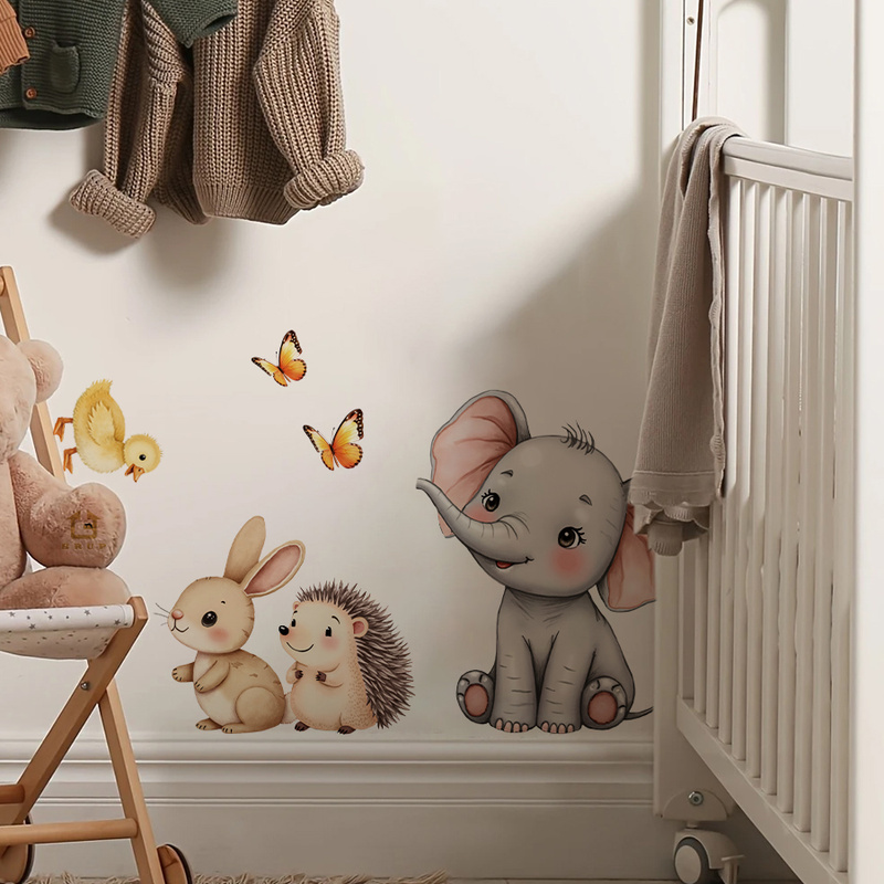 Cartoon Animal Wall Sticker -  - đánh giá và giá Baby Nursery Wall