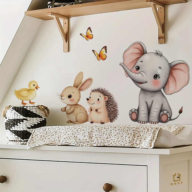 Cartoon Animal Wall Sticker -  - đánh giá và giá Baby Nursery Wall