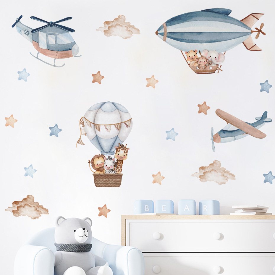 Watercolor Animals Hot Air Bal - đánh giá và giá Baby Nursery Set Furniture