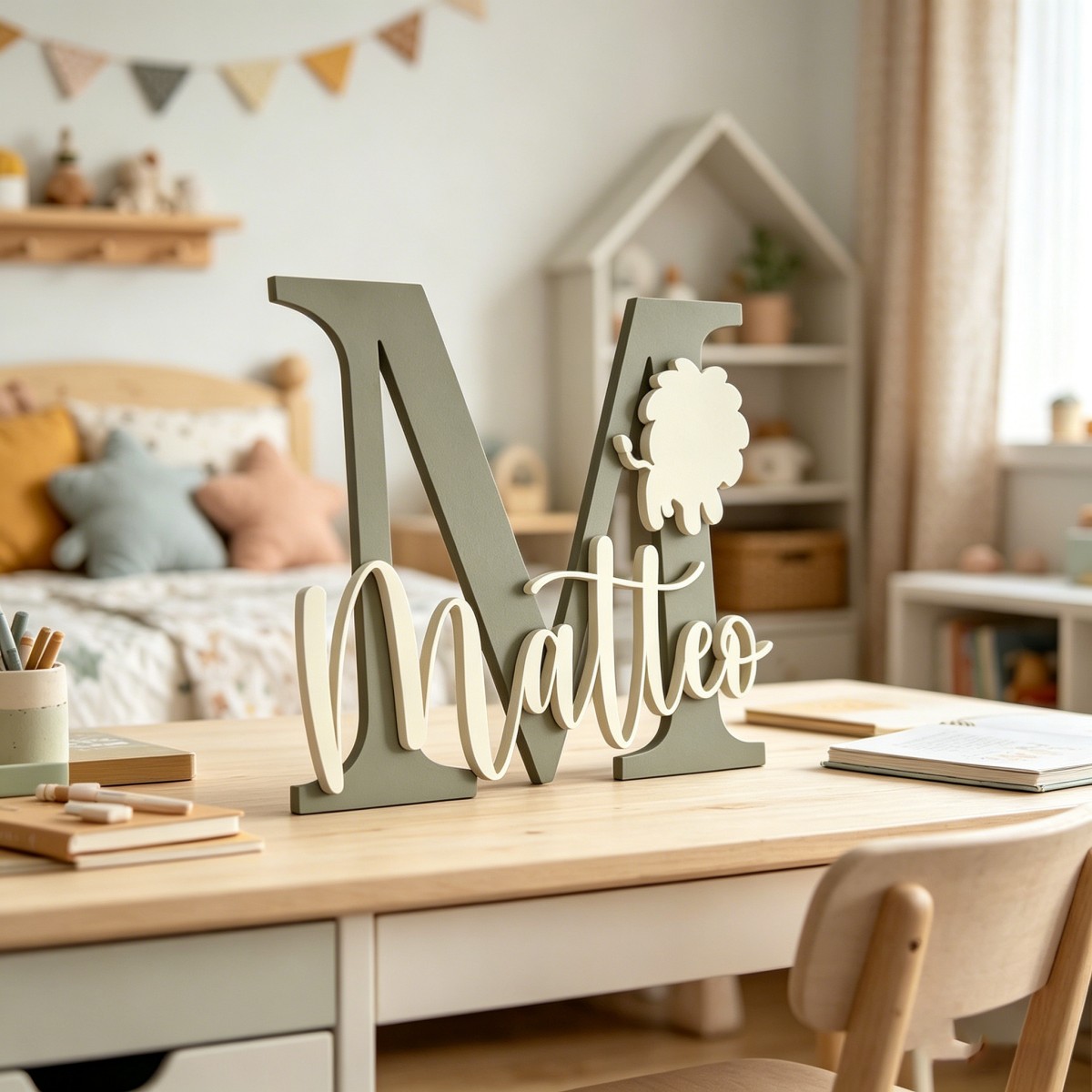1Pc Custom Lion Name & Initial - đánh giá và giá Baby Nursery Wall