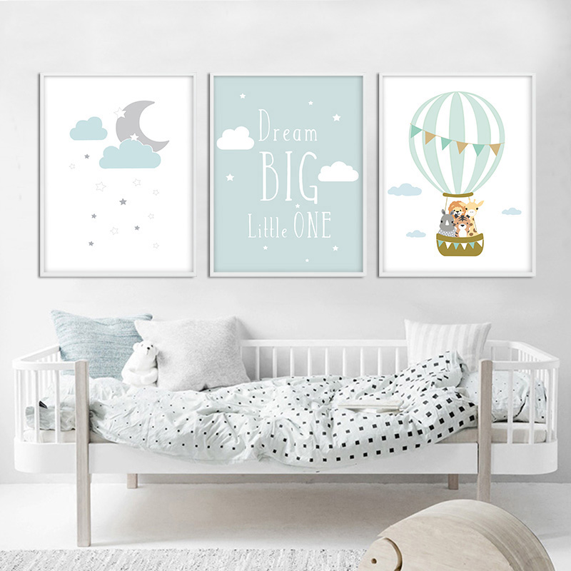 Balloon Moon Nursery Poster Wa - đánh giá và giá Baby Nursery Quotes
