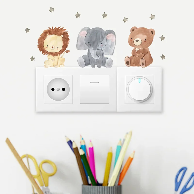 1/2/4/6set Cartoon Animals Wal - đánh giá và giá Wall Decal Nursery