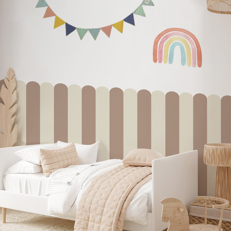 Multicolor Vertical Striped Ar - đánh giá và giá Baby Nursery Wall