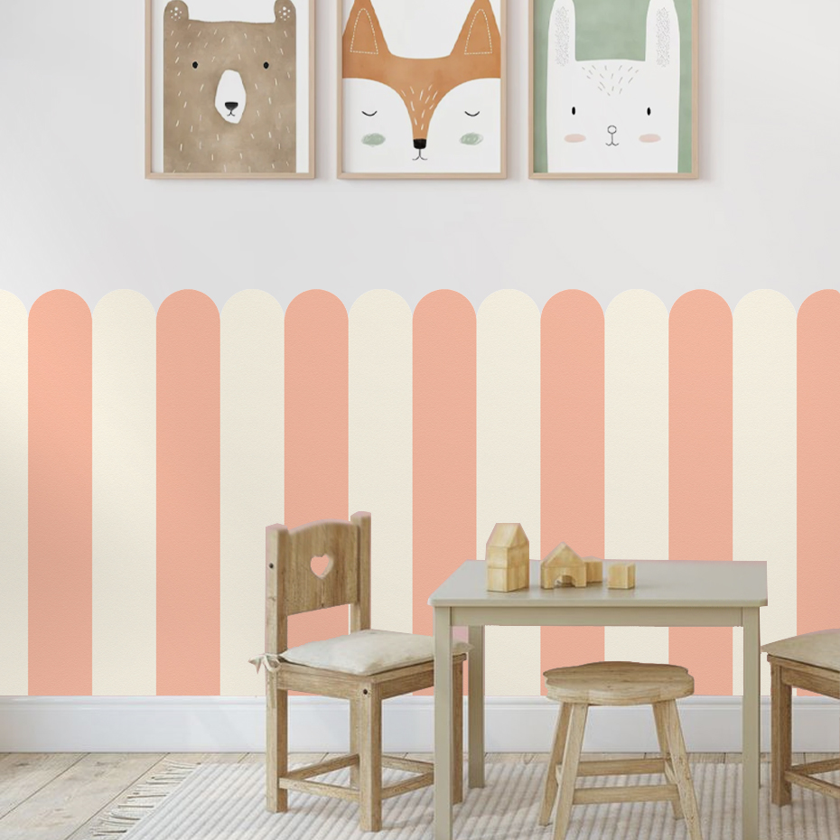 Multicolor Vertical Striped Ar - đánh giá và giá Baby Nursery Wall
