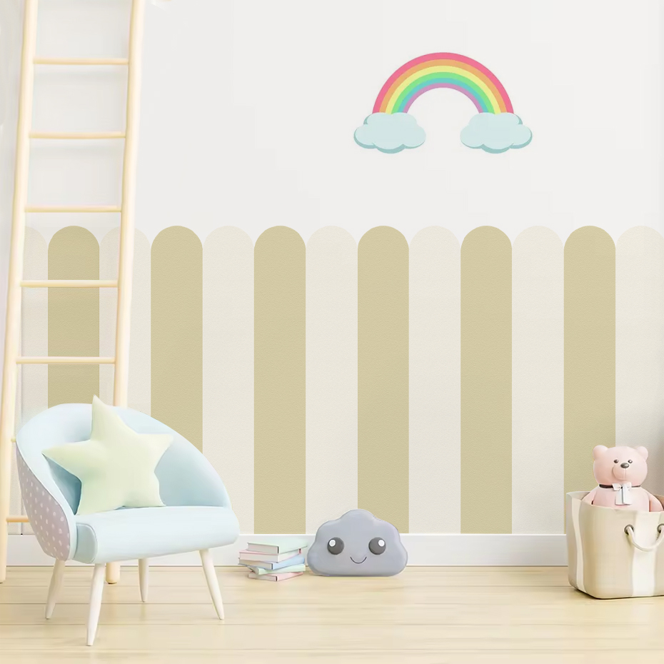 Multicolor Vertical Striped Ar - đánh giá và giá Baby Nursery Wall