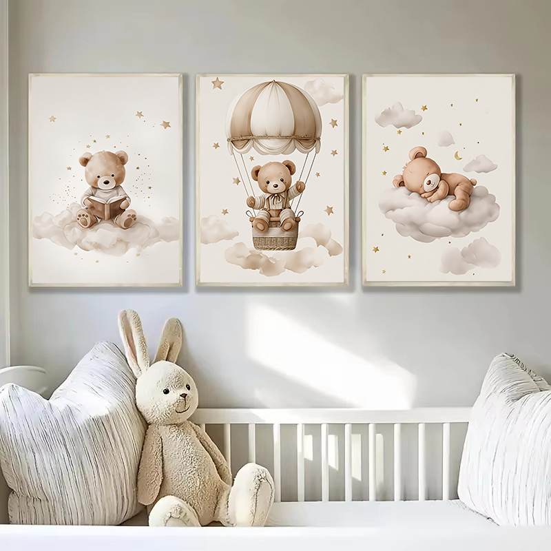 3pcs/set Bohemian Teddy Bear A - đánh giá và giá Baby Nursery Wall