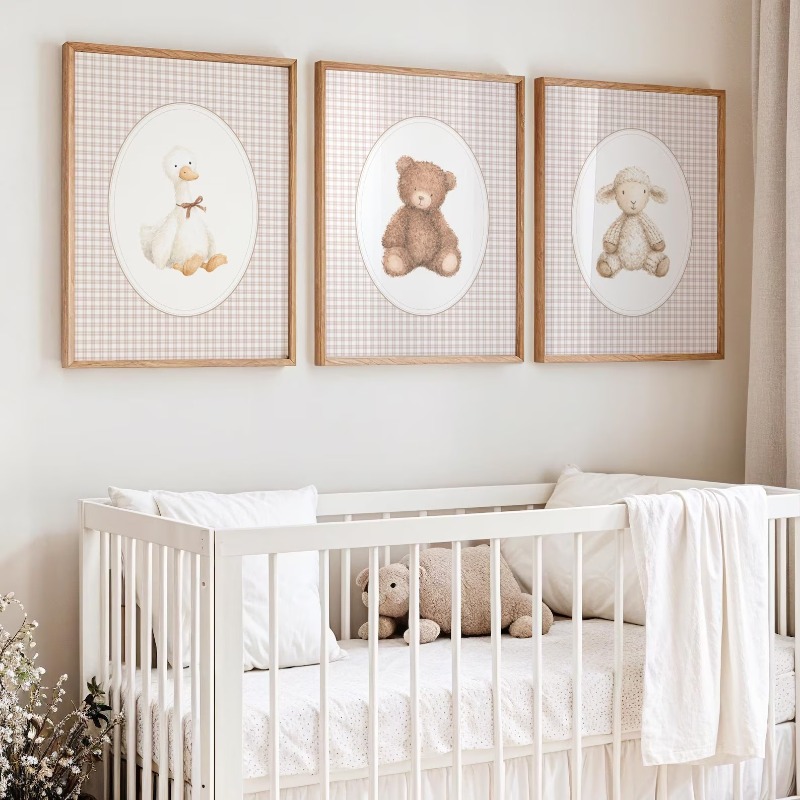 Nursery Print Set Animals, Cot - đánh giá và giá Baby Nursery Gender Neutral