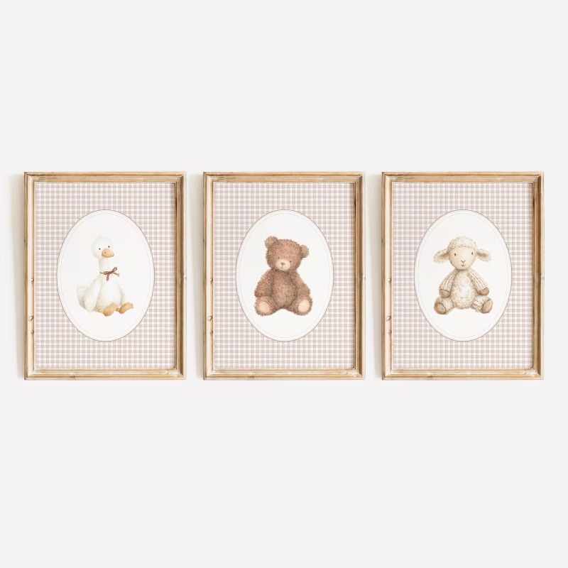 Nursery Print Set Animals, Cot - đánh giá và giá Baby Nursery Gender Neutral